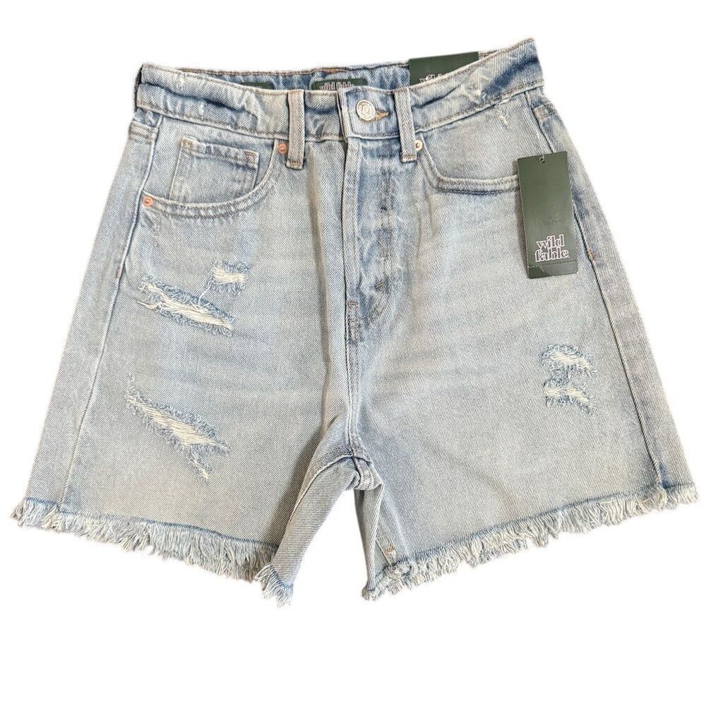 Wild Fable Super High-Rise Cutoff Jean Shorts Button Fly Size 0